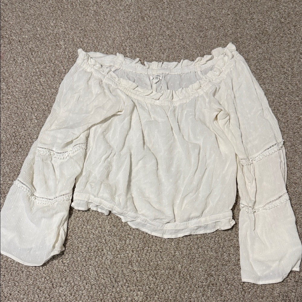 Maurice’s Off-Shoulder Cream Peasant Blouse